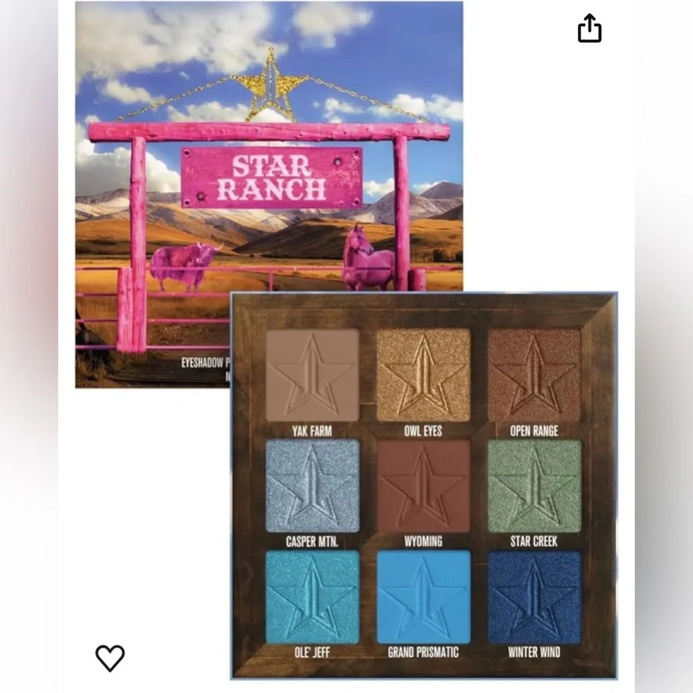 🎉HOST PICK🎉 NIB Jefferey Star Cosmetics Limited Edition Star Ranch Eye Palette
